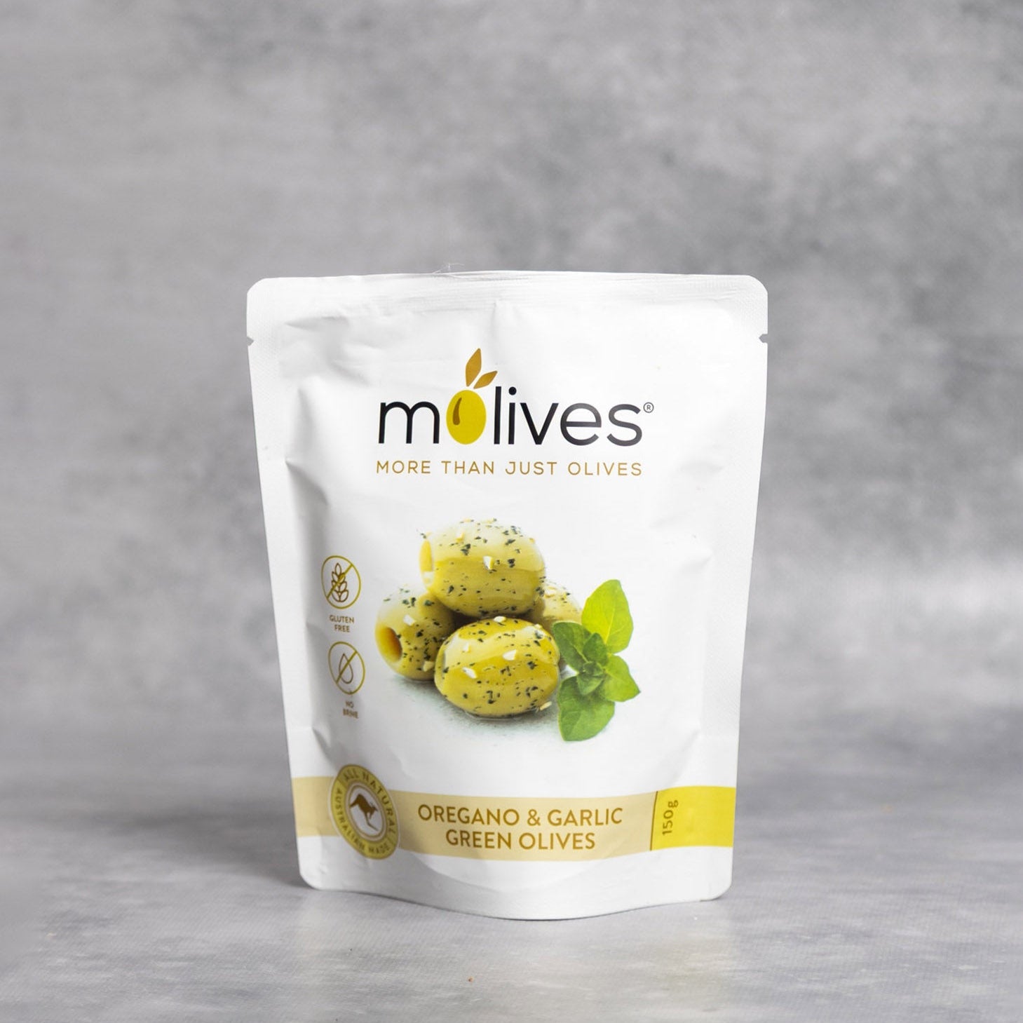 Molives Green Olives Oregano & Garlic 150g