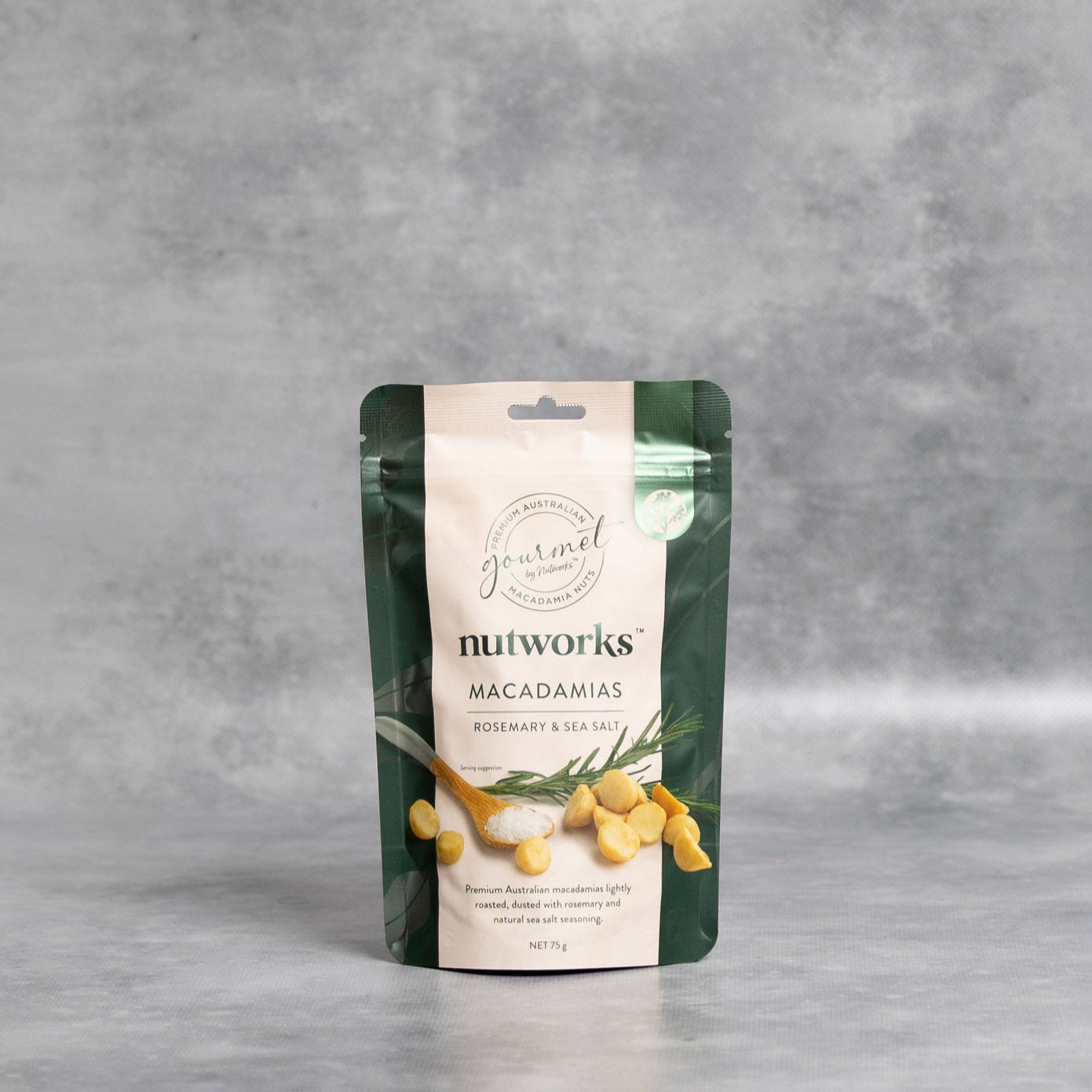 Nutworks Rosemary & Sea Salt Macadamias 75g