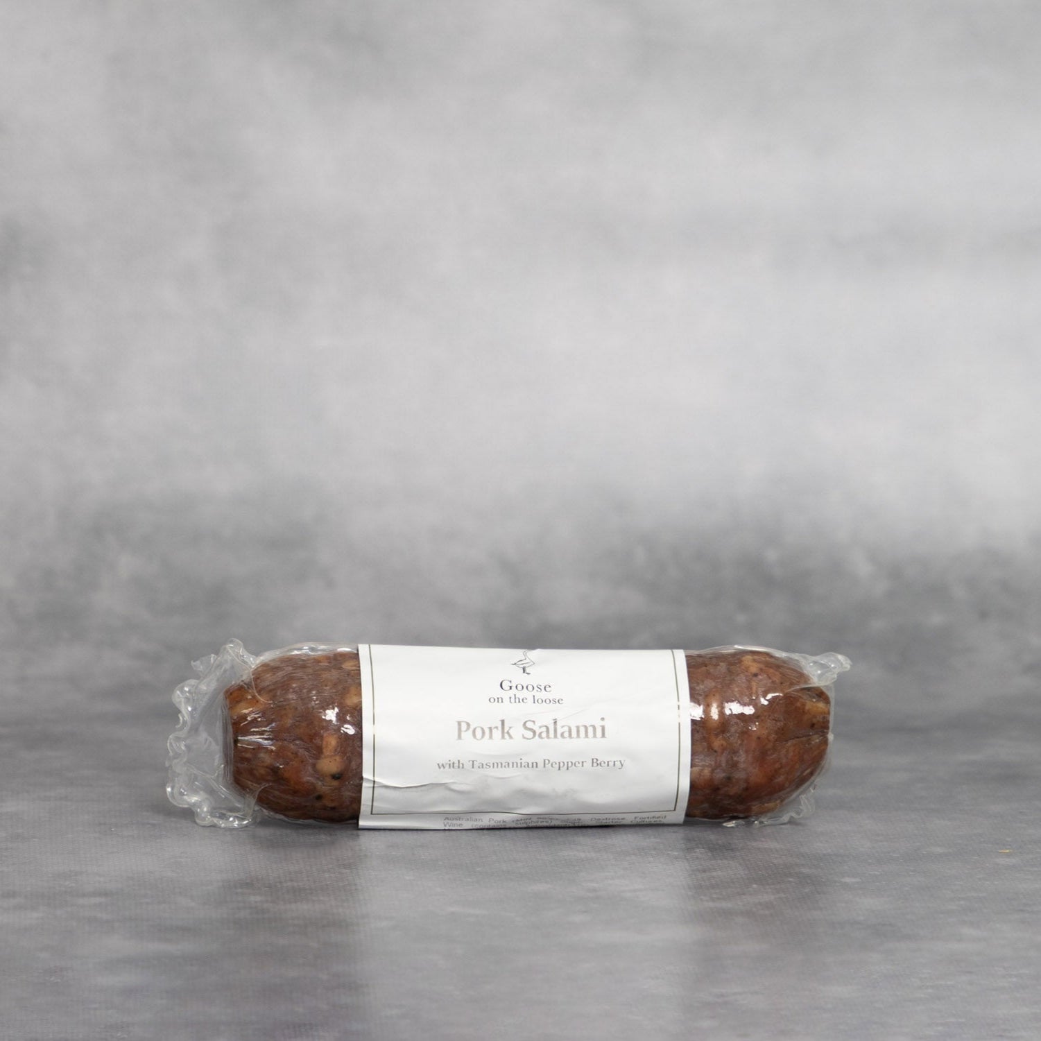 Goose on the Loose Pork Salami Tasmanian Pepper Berry 250g