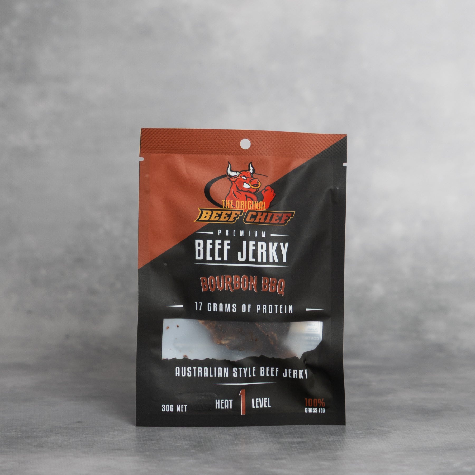 Jerky Beef Chief Bourbon BBQ 30g (Tocumwal, NSW)