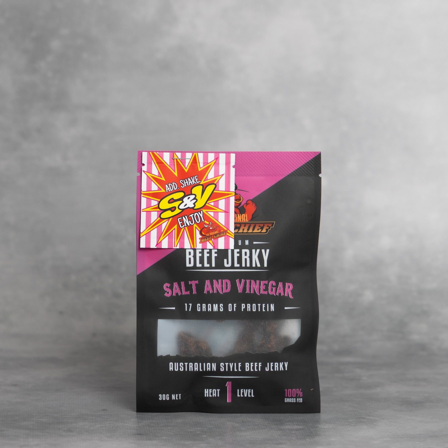 Jerky Beef Chief Salt & Vinegar 30g (Tocumwal, NSW)