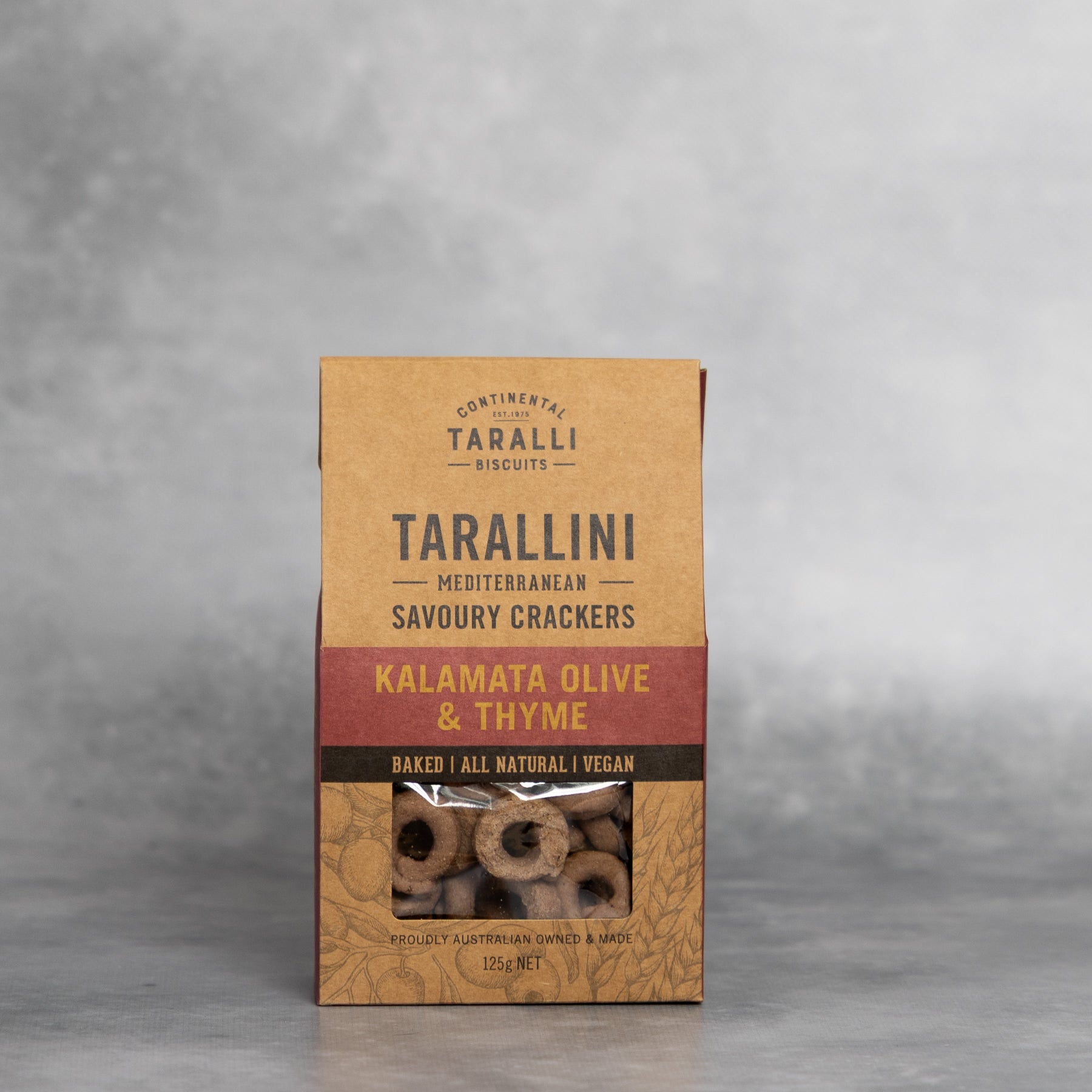 Cracker Kalamata Olive & Thyme 125g Tarallini (South Australia)
