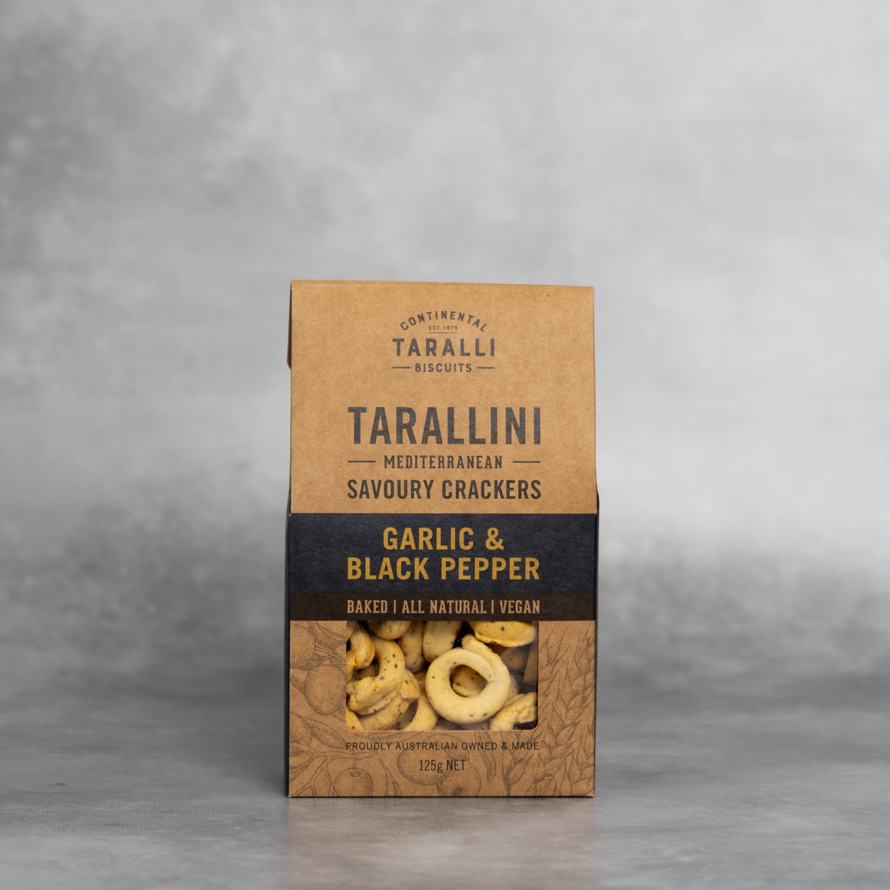 Cracker Garlic & Black Pepper 125g Tarallini (South Australia)