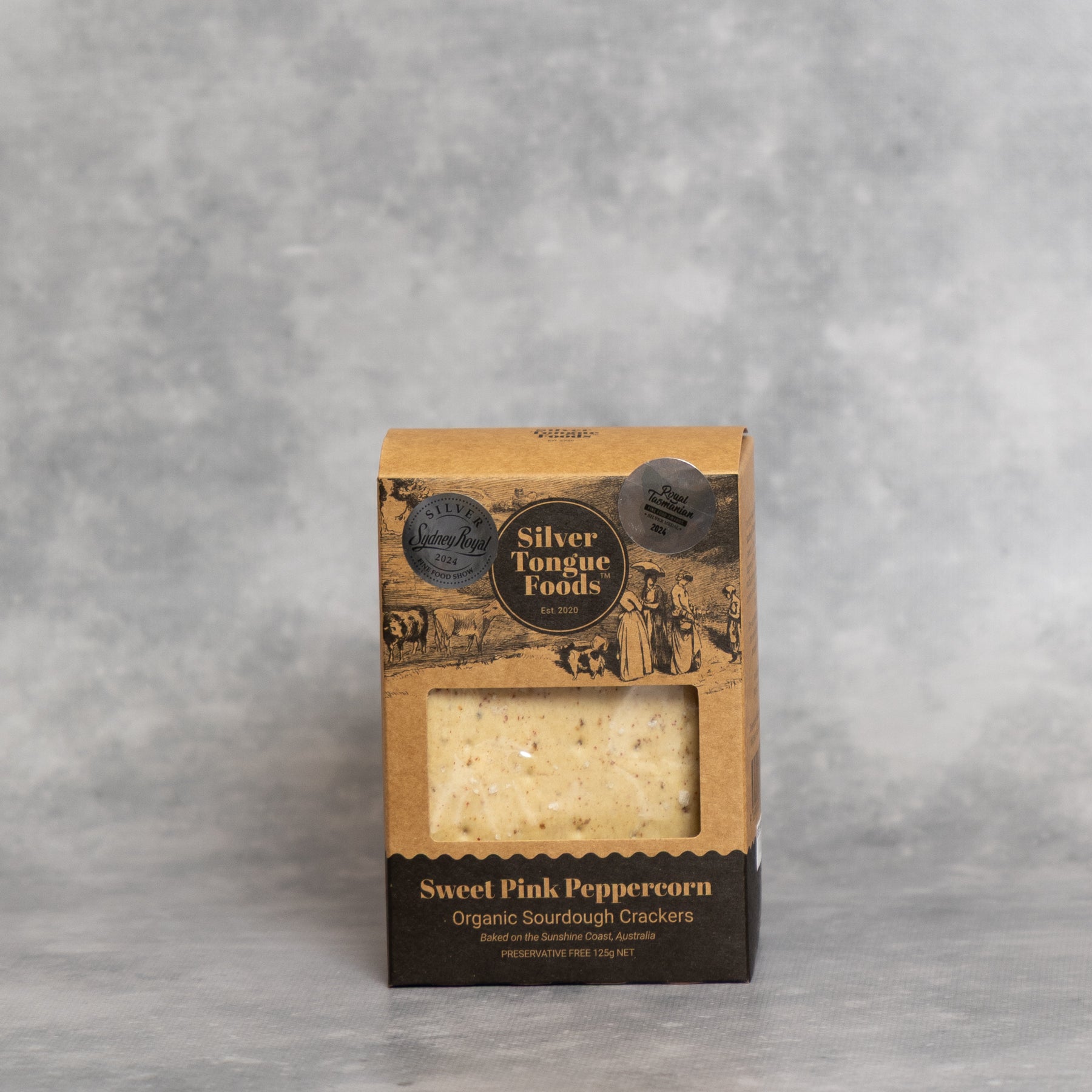 Pink Peppercorn Sourdough Crackers Silver Tongue Foods